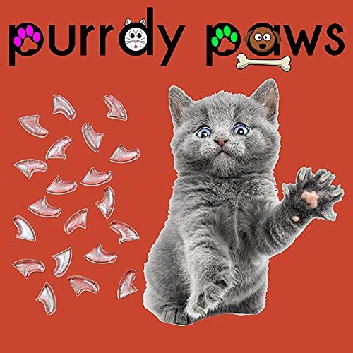 40 Pack Soft Nail Caps for Cat Claws Clear Small