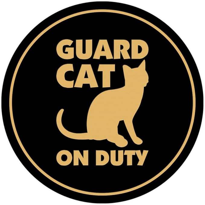 Circle Guard Cat on Duty (Black/Gold) - Small