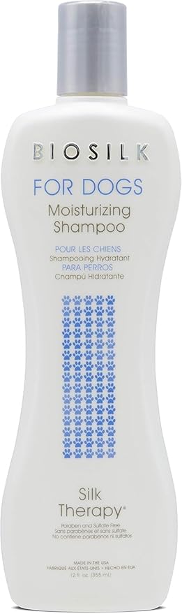BioSilk Silk Therapy Moisturizing Shampoo for Dogs - Best Dog Shampoo for Pets with Dry, Itchy, or Sensitive Skin, Gentle Dog Wash, Essential Grooming Supplies, 12 Fl Oz - 2 Pack