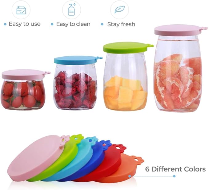 6 packs Pet Food Can Lids, Food Safe BPA-Free & Dishwasher Safe, Can Covers Most Standard Size Dog and Cat Can Tops