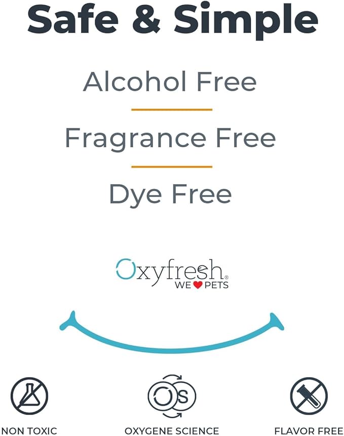 Oxyfresh Premium Pet Dental Care Solution Pet Water Additive: Best Way to Eliminate Bad Dog Breath and Cat Bad Breath - Fights Tartar & Plaque - So Easy, Just Add to Water! Vet Recommended 16 oz.