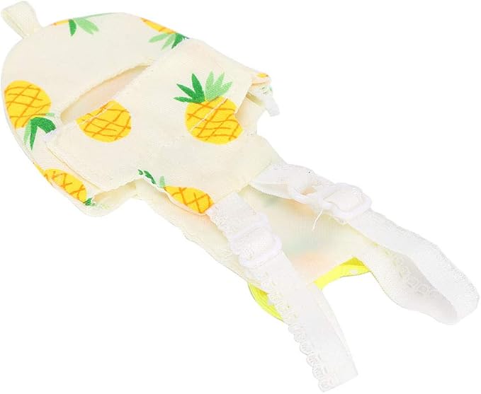 HEEPDD Pet Bird Cute Diaper, Bird Diaper for Parrots, Pigeons, and Other Birds - Convenient for Indoor and Outdoor Use Pet Cute, Soft Cotton Reusable Nan Supplies (L Fruit)