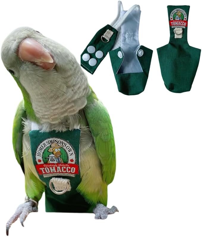 Bird Clothes Parrot diapers bird flight suits, reusable waterproof diapers pet bird supplies (2XL)
