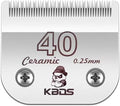 KBDS 40 Detachable Ceramic Pet Clipper Blades,Compatible with Most Andis,Wahl A5 Clippers,Made of Ceramic Blade Cutter and Carbon Steel Blade,1/100'' 0.25mm Cut Length, #40 Blade