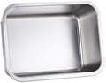 KUNWU Stainless Steel Sheet Pan 14"x10"x8", Rectangle Bakeware, Cake Pan Corrosion Resistant Easy Clean Durable (S (14"x10"), 8" Deep)