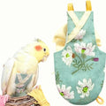 Bird Flight Suits Diapers, Parrot Flight Suits Diapers for Quaker Parakeets Cockatiels Conures Macaw African Grey, Bird Diaper, Parrot Clothes (Green A,2XL)