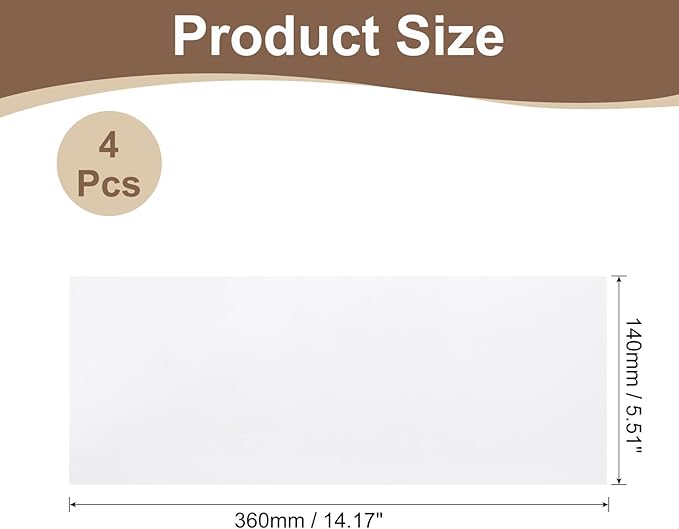 uxcell Anti Scratch Furniture Protector, 4 Sheets 14" x 6" Single-Sided Sticky Couch Protector from Cat Claws, Clear Protectors from Cats Scratching for Sofa Corners, Walls, Doors
