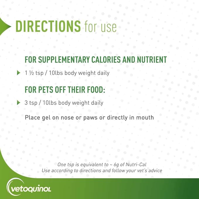Vetoquinol Nutri-Cal 4.25 Oz - High Calorie Supplement for Cats and Dogs