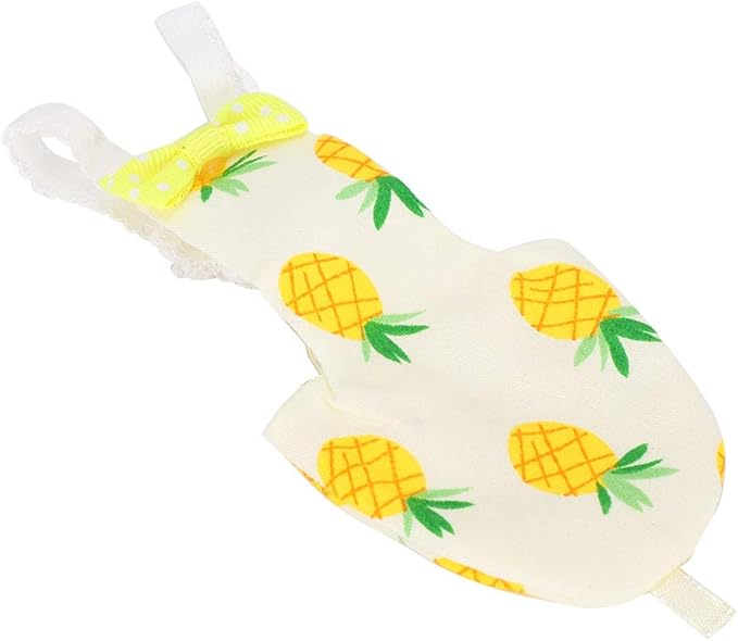 HEEPDD Pet Bird Cute Diaper, Bird Diaper for Parrots, Pigeons, and Other Birds - Convenient for Indoor and Outdoor Use Pet Cute, Soft Cotton Reusable Nan Supplies (L Fruit)