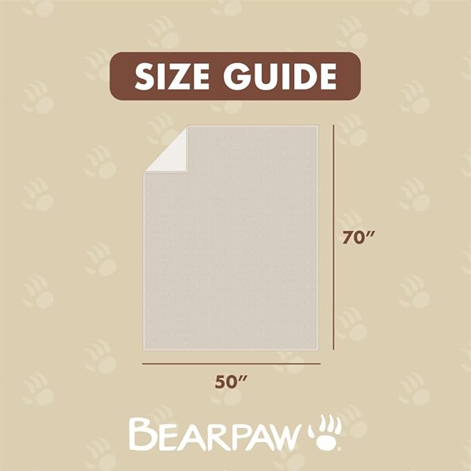 BEARPAW Sherpa Throw Blanket - Ultra Soft Plush Warm Reversible Fluffy Blanket for Bed Couch Sofa & Living Room Decor, House Decor, Room Decor Gifts for Women - 50"x70", Gray (Valley) (Brown)