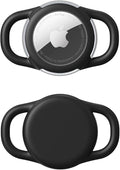 Waterproof Airtag Holder for Dog Collar, Soft Full-Body Protective Airtag Holder for Dog & Cat Collars, Ultra-Durable, Easy Installation, Lightweight Clear Airtag Case (Black, Small)