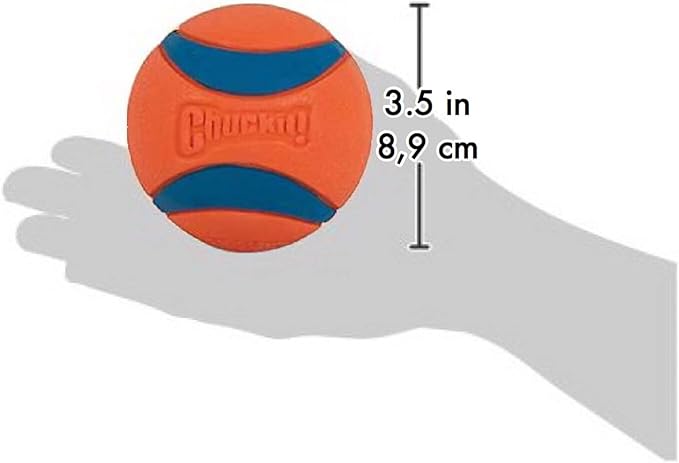 Chuckit! Ultra Ball Dog Toy - for Dogs 100+ lbs - Made from Durable Rubber - Super Bouncy - Floats in Water - 3.5-inch Diameter - Size XL (Pack of 2)