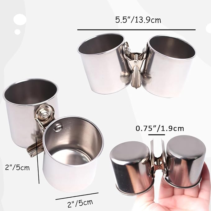 halinfer Front Zipper Opening Bird Carrier Backpack and Clamp Cups