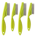 Multifunctional Pet Grooming Comb - 2023 New Magic Stainless Steel Fine-Tooth Massage Comb for Dog and Cat Hair, Stain Tear Removal (2 Pair, Green)