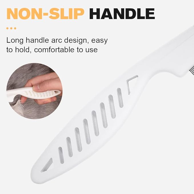 Pet Hair Comb, Multifunctional Pet Grooming Brush Pet Hair Comb Tear Stain Removal (Yellow)