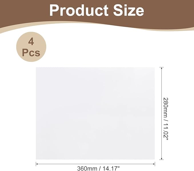 uxcell Anti Scratch Furniture Protector, 4 Sheets 14" x 11" Single-Sided Sticky Couch Protector from Cat Claws, Clear Protectors from Cats Scratching for Sofa Corners, Walls, Doors