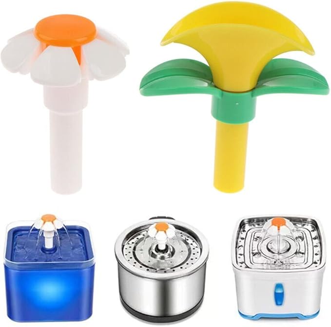 gofidin 2PCS Cat Fountain Replacement Flower Nozzle Head for Round Cubic Top Water Dispen