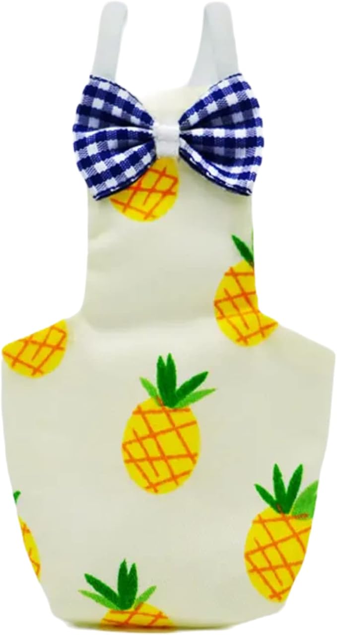 Bird Flight Suit Diapers for Monk Parakeets, Cockatiels - Parrot Clothes, Training Nappy Suit Liners (Small, Yellow-C)