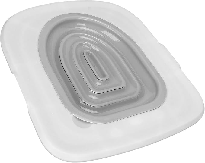 Professional Cat Toilet Trainer Kit - Universal Reusable Cat Toilet Trainer - Kitty Potty Train System for Pet Cleaning (Grey)