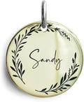 Cat Dog ID Tags Personalized 9 Corolla Styles Flower Wreath to Choose for Small Pets Collar Accessories Shiny Brass Copper Engraved Custom on Both Side