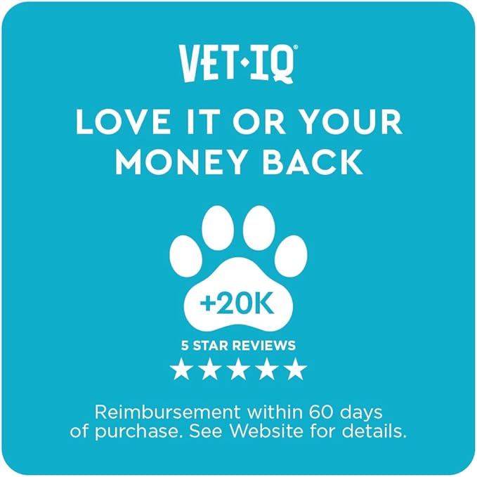 VetIQ Multivitamin Supplement for Dogs, Supports Active Brain Function, Immune System, and Digestive System, Hickory Smoke Flavored Dog Multivitamin, Made in The USA, 60 Count