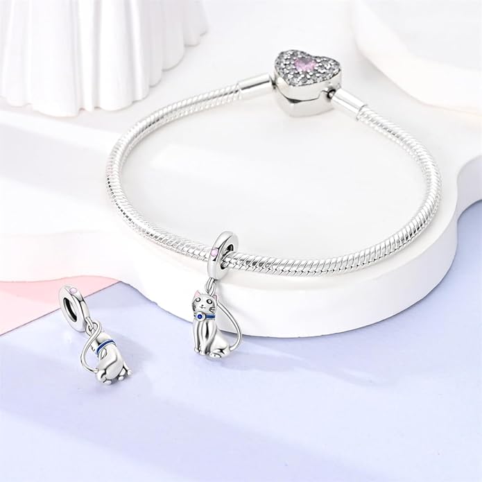 925 Sterling Silver Charm For Bracelets Animals Pets Insects Butterflie Cat Dog Charms Bead For Women Jewelry Gifts