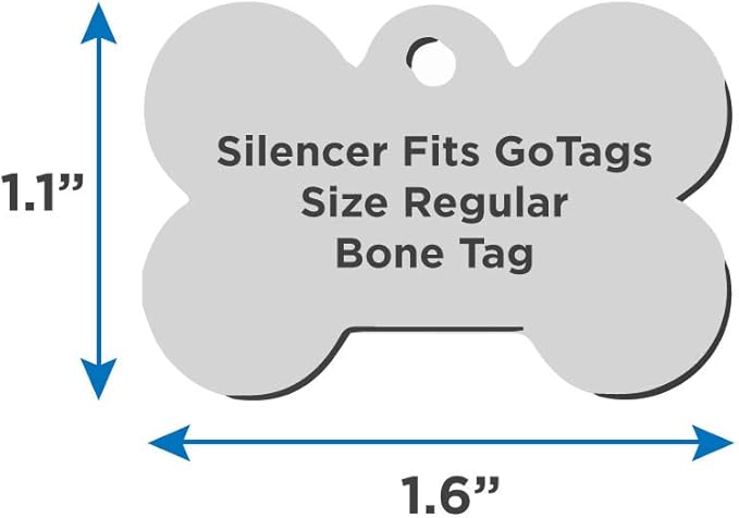 GoTags Dog Tag Silencers, Glow in The Dark Silencer to Quiet Noisy Pet Tags