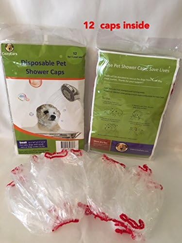Cat Shower Caps for Cats and Small Pets 12 pcs; Ear Infection Prevention, Ears Drops, Cats, Bath, Rain, Water
