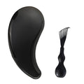 Comma-Shaped Small Dog Brush and Cleaning Comb, Fit for Yorkie, Shih Tzu, Maltese Maltipoo Pomeranian - Gentle Soft Bristles for Effortless Pet Hair Removal, Puppy Essentials (Black)