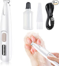 Upgrade Pet Micro Precision Trimmer, 2024 New Rechargeable Low Noise Cordless Dog Paw Trimmer with LED Light, Multifunctional Waterproof Pet Paw Trimmer for Paws Eyes Ears Face Rump (2), White