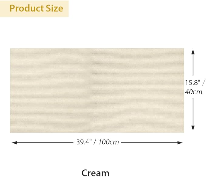 NATUYA Cat Scratcher Mat, 39.4"x15.8" Trimmable Replacement Carpet for Cats Tree Shelves, Self-Adhesive Cats Couch Protector, Easy Use for Wall Furniture and Scratching Post (Cream, 39.4 * 15.8")
