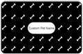 Personalized Dog Cat Food Mat - PU Non-Slip Bottom, Waterproof, Custom Pet Bowl Mat for Food and Water (Bone)