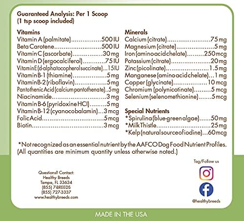 Healthy Breeds Wirehaired Pointing Griffon Multi-Essentials Powder for Dogs - an Ideal Supplement of Vitamins, Minerals & Antioxidants for Your Dog - 8 oz
