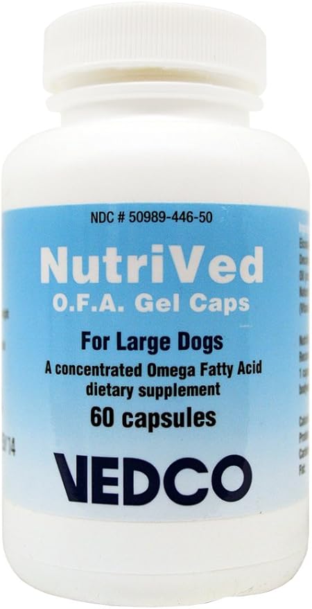 Vedco 60 Count Nutrived O.F.A. Gel Capsules for Large Dogs