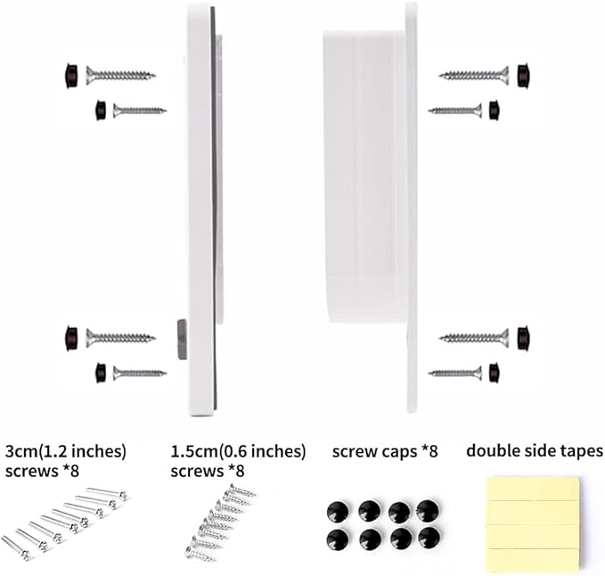 EASY JOY Cat Doors(Outer Size 8.6" x 7.5"), 4-Way Locking Cat Door for Interior Exterior Doors, Weatherproof pet Door with Magnet for Cat or Dog < 16.1 inches in Girth(White M)