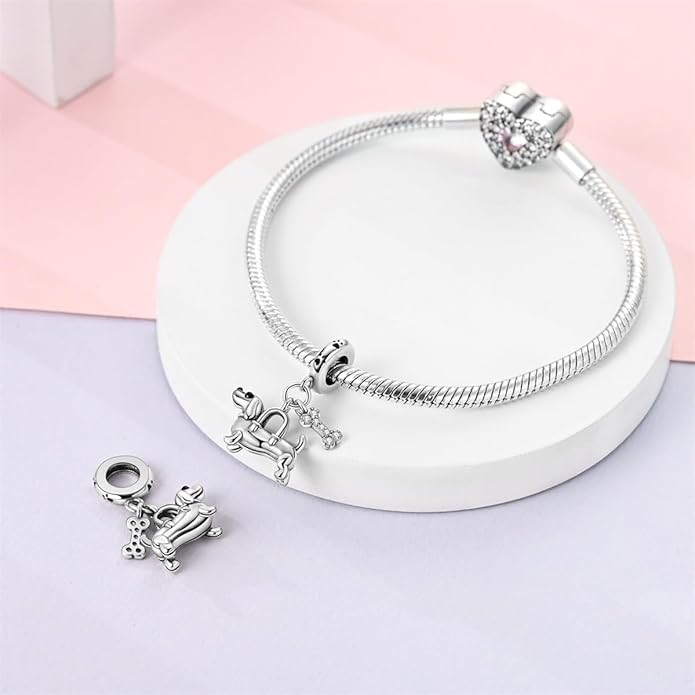 925 Sterling Silver Charm For Bracelets Animals Pets Insects Butterflie Cat Dog Charms Bead For Women Jewelry Gifts