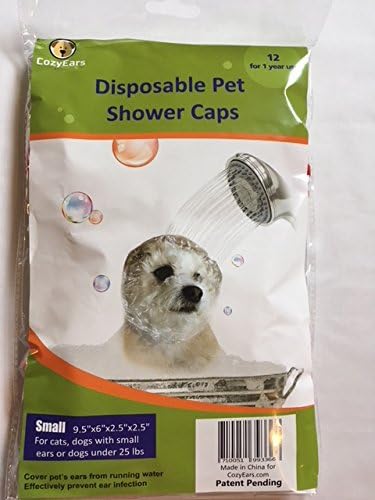 Cat Shower Caps for Cats and Small Pets 12 pcs; Ear Infection Prevention, Ears Drops, Cats, Bath, Rain, Water