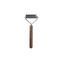 Dog shedding tool, undercoat and loose hair removal tool