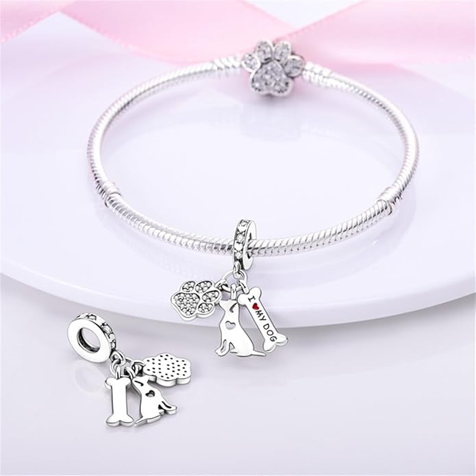 925 Sterling Silver Charm For Bracelets Animals Pets Insects Butterflie Cat Dog Charms Bead For Women Jewelry Gifts