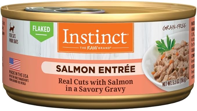 Instinct Flaked Entrée Wet Canned Cat Food - Salmon, 5.5 Ounce (Pack of 12)