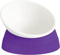 Ravitat Elevated Cat Food Bowl - Adjustable, Anti-Slip & Anti-Noise, Protects Pet's Spine, 17 Oz