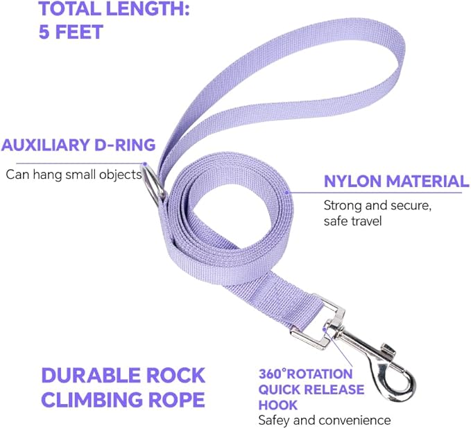 Cat Harness and Leash Set with AirTag Holder: Upgraded Escape Proof Vest with Lead for Small Dog Puppy Large Cat Walking，Soft Breathable Mesh Coat with Reflective Strip (Purple, M)