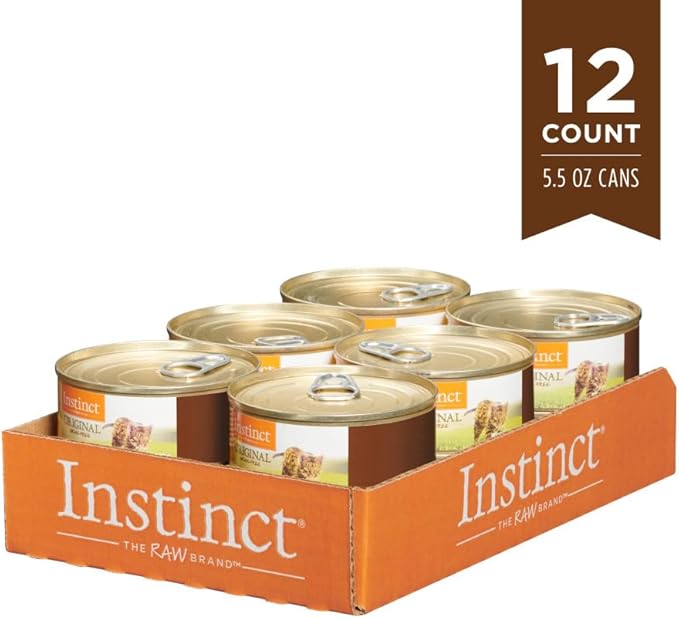 Instinct Original Pate Wet Cat Food, Grain Free Recipe - Real Venison, 5.5 Ounce (Pack of 12)