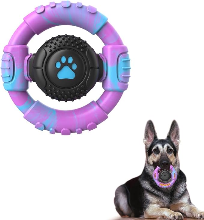 Dog Toys for Aggressive Chewers Large Medium Small Breed, Indestructible Durable Tough Dog Chew Toys to Keep Them Busy, Nylon Rubber Interactive Dog Toys