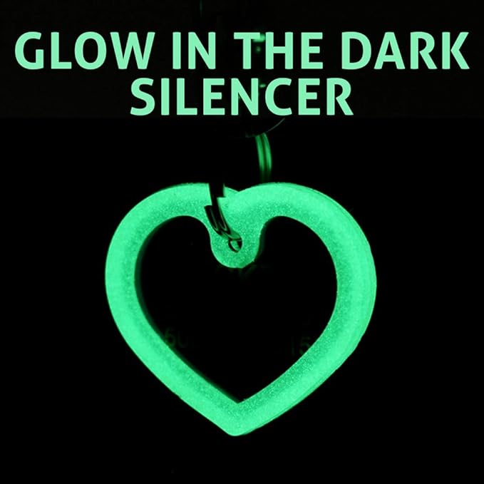 GoTags Dog Tag Silencers, Glow in The Dark Silencer to Quiet Noisy Pet Tags