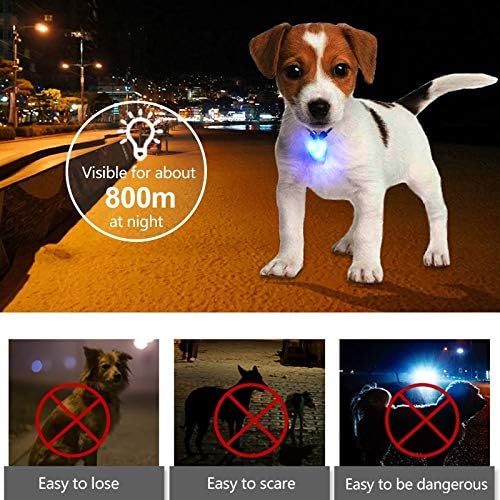 Avando Dog Collar Light, Dog Lights for Might Walking, Waterproof Silicon LED Dog Collar Safety Night Walking Lights for Dog and Cat - Batteries Included (5 pcs)