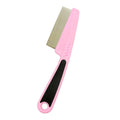 KEAIYYJ- Flea Comb for Cats Dogs Pet Tick Brush Fine Tooth (Black/Pink)