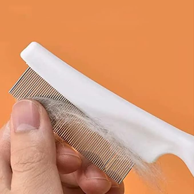 Multifunctional Pet Hair Comb, 2023 New Magic Pet Comb Dog Combs for Grooming, Stain Tear Removal Comb Stainless Steel Fine-Tooth Grooming Massage Comb for Dog Cat (2 Pair, Blue)