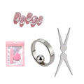 Ring Magnet for Nails, New Ring-Shaped Cat Eye Magnet for Nails, Cat Eye Nail Art Magnet Tool, Portable Hollow Circular Cat Eye for Home DIY (1 Set)