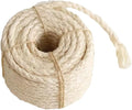 Natural Sisal Rope for Cat Scratcher Replacement, Durable Cat Tree Post Repair Cord for DIY Projects, Climbing Towers, Furniture Protection, Scratch Pad, Crafts, Garden, and Home Décor Use